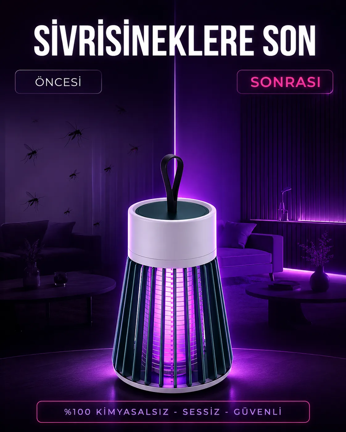 UV Işıklı Sivrisinek Öldürücü Lamba
